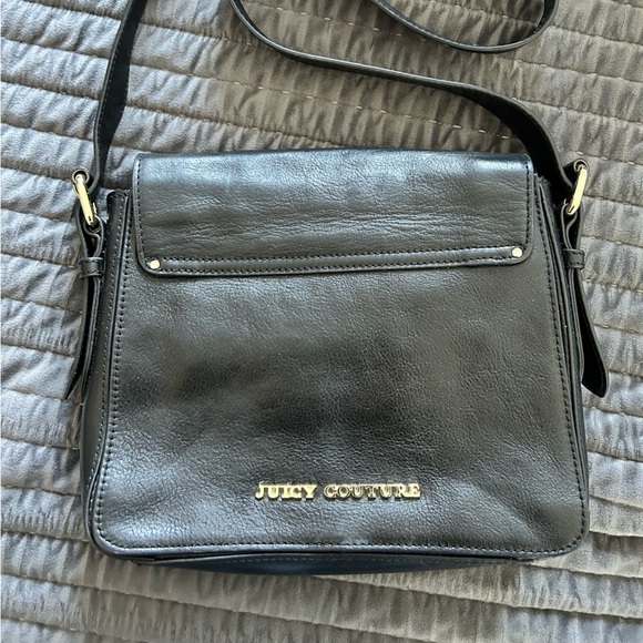 Juicy Couture black leather bag with jeweled embellishment - Picture 2 of 7